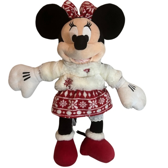 Disney Store Exclusive Minnie Mouse Christmas Winter Plush 2015 Limited Edition - Picture 5 of 6